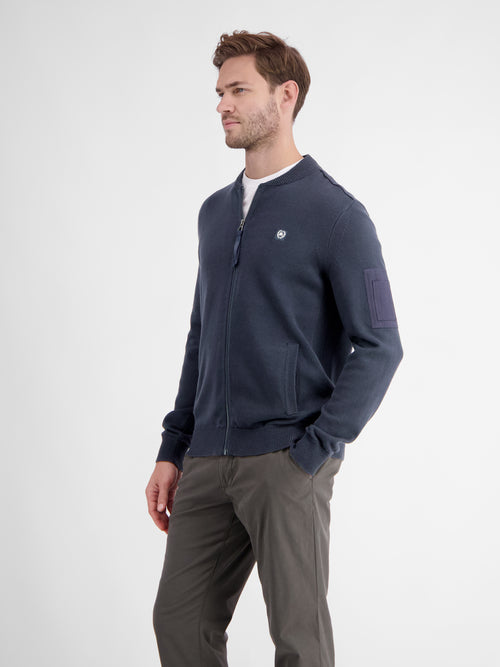Lerros Strickjacke mit College Kragen für Herren Black Friday Preise