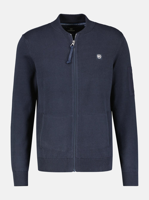 Lerros Strickjacke mit College Kragen für Herren Black Friday Preise
