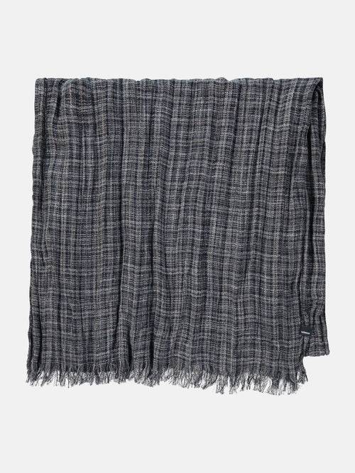 Lerros Schal mit kleinem Karomuster in Knitteroptik Schlussverkauf