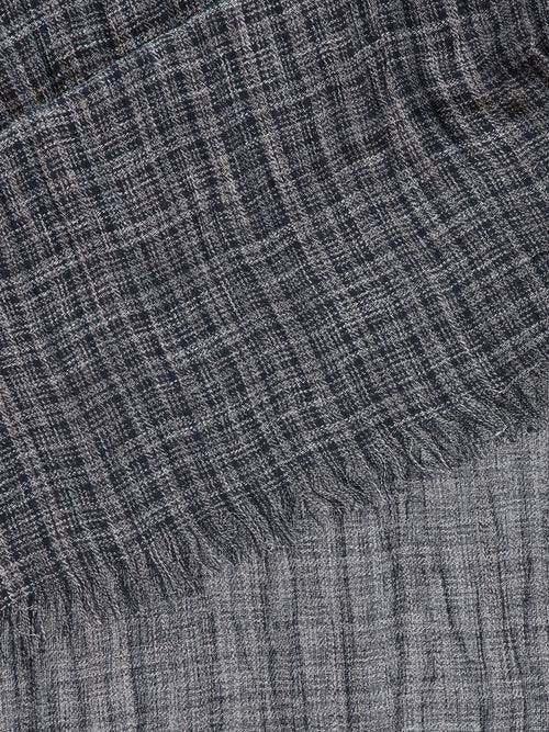 Lerros Schal mit kleinem Karomuster in Knitteroptik Schlussverkauf