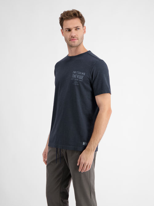 Lerros T-Shirt für Herren mit Brustprint Super Sparpreis