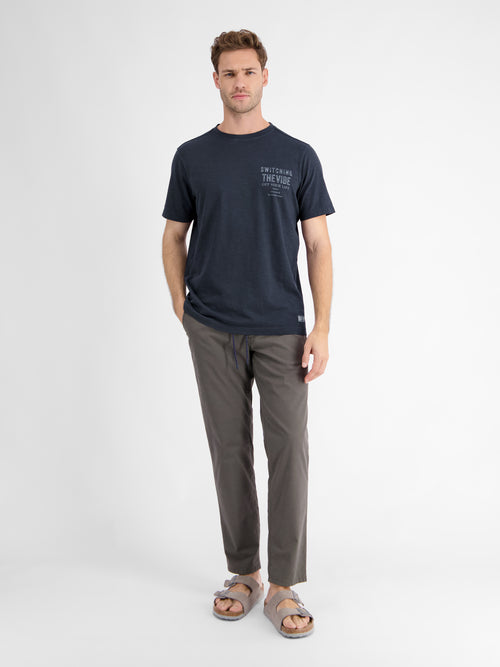 Lerros T-Shirt für Herren mit Brustprint Super Sparpreis