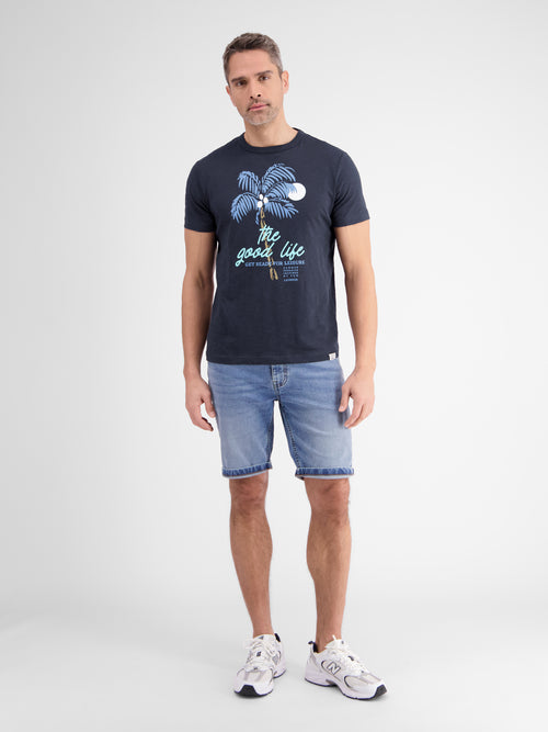 Lerros Rundhals T-Shirt für Herren mit Palmenprint Wochenangebot