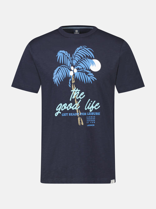 Lerros Rundhals T-Shirt für Herren mit Palmenprint Wochenangebot