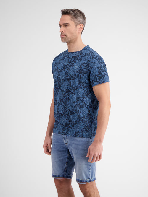 Lerros T-Shirt für Herren mit floralem Print Begrenzte Freigabe