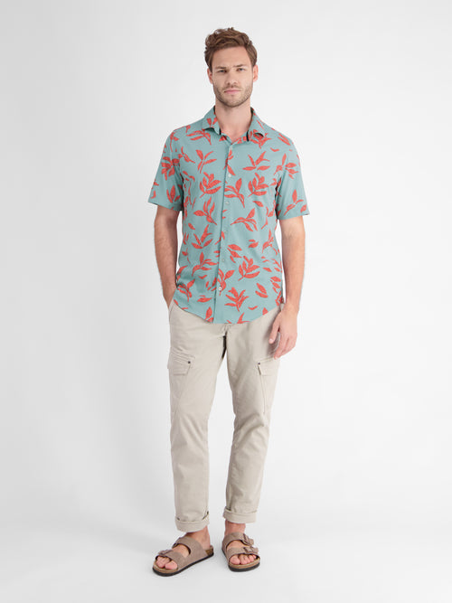 Lerros Kurzarmhemd mit floralem Print Bis zu 55% Rabatt