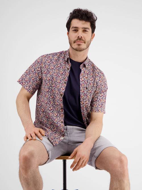 Lerros Halbarmhemd mit floralem Print Black Friday Preise