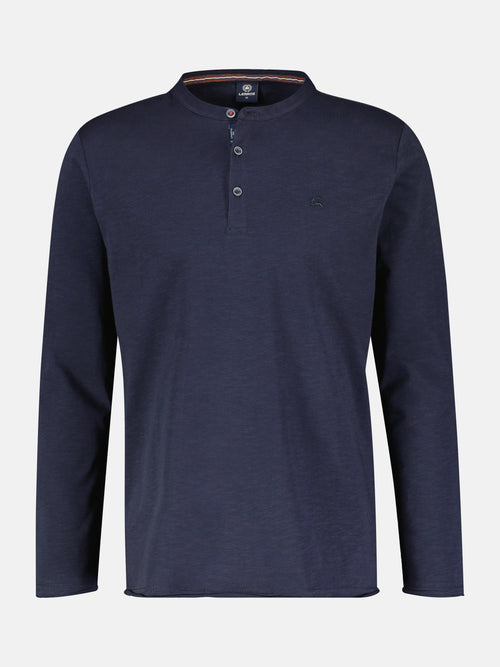 Lerros Slub-Jersey Serafino. Longsleeve Bis zu 65% Rabatt