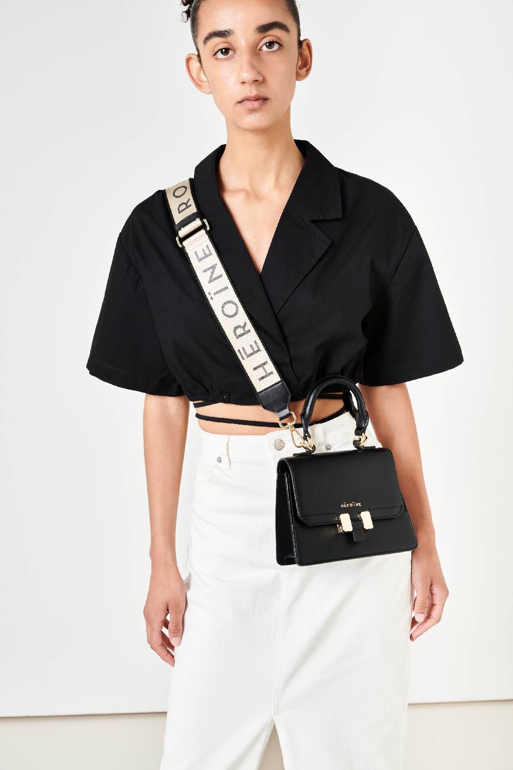 Maison Héroïne BI-COLOR LOGO SHOULDER STRAP Sonderangebot