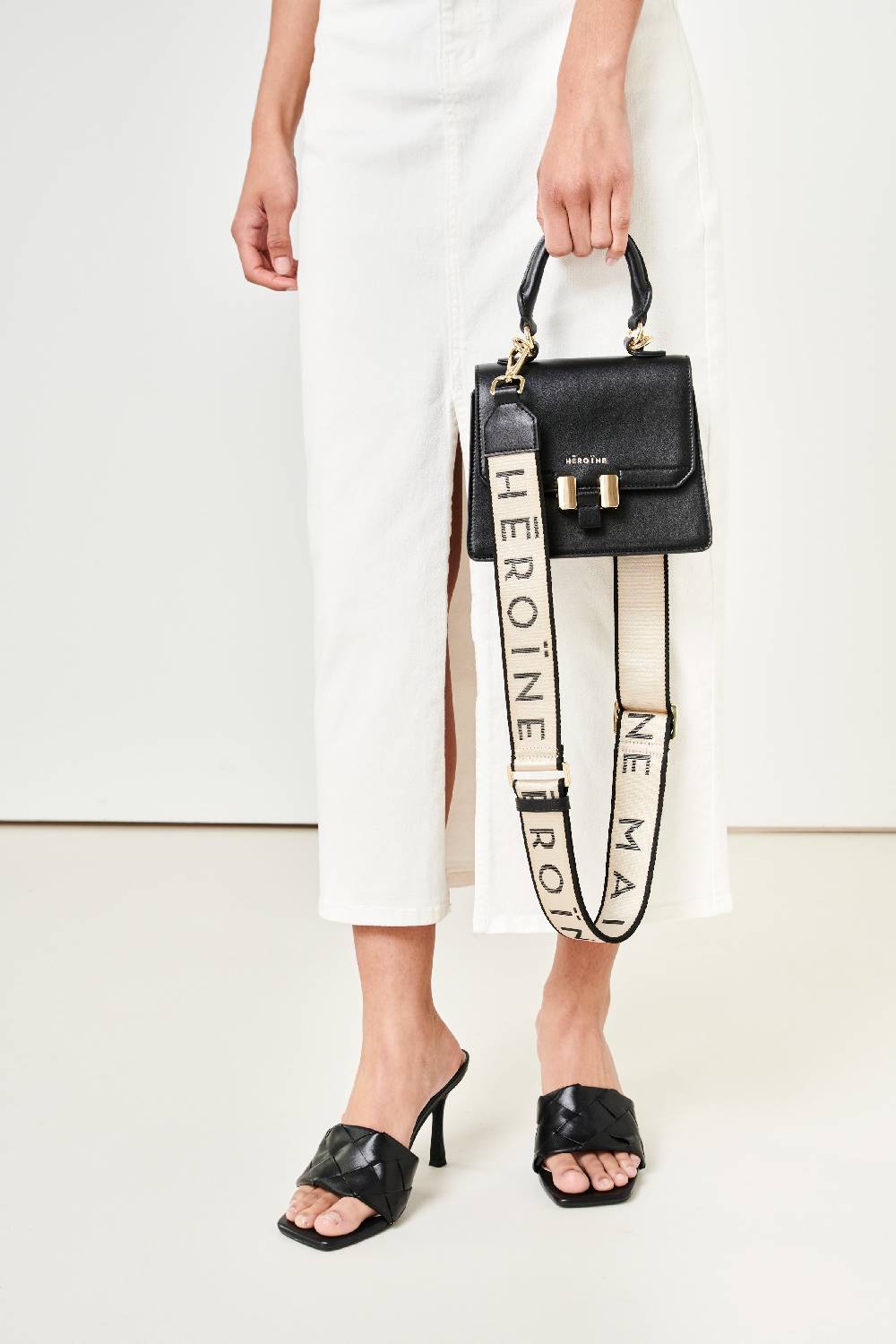 Maison Héroïne BI-COLOR LOGO SHOULDER STRAP Sonderangebot