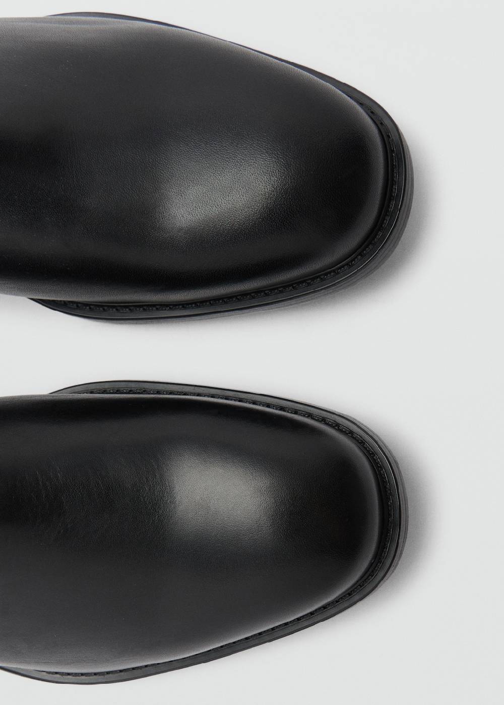 ﻿Mango Chelsea Boots aus poliertem Leder Bis zu 55% Rabatt