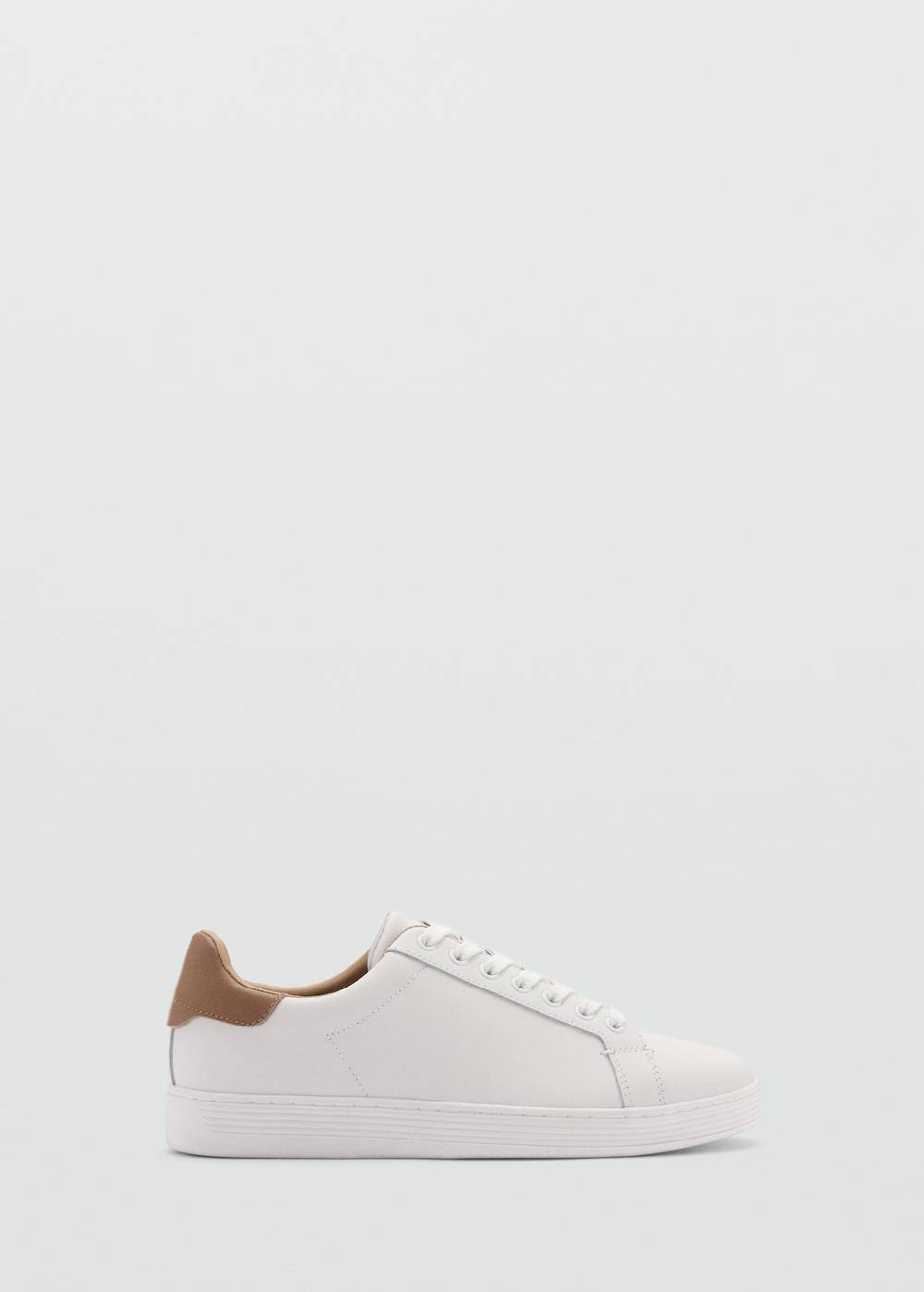 Mango Ledersneakers mit Kontrasteinsatz Clearance-Verkauf
