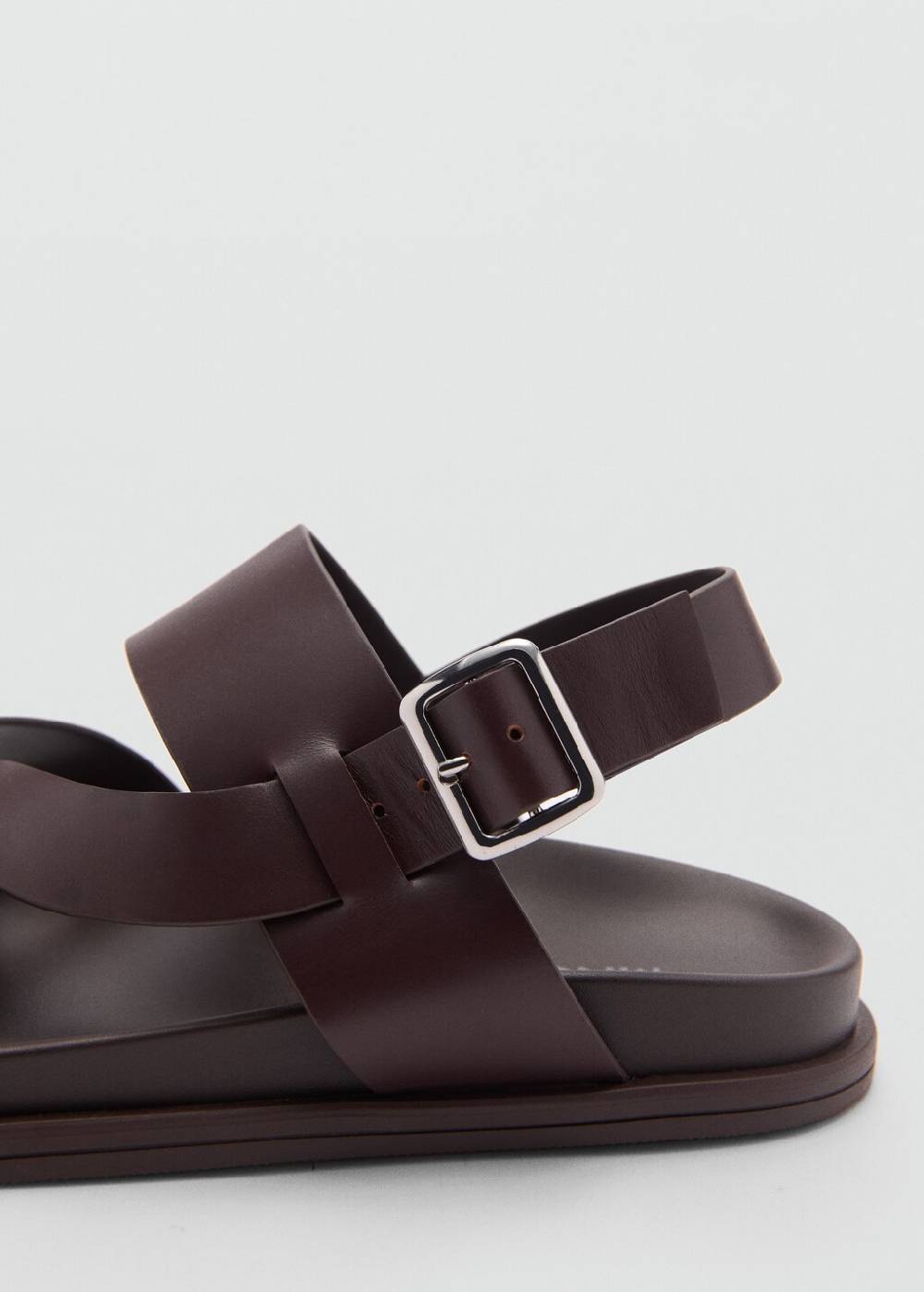 Mango Überkreuzte Riemchensandale aus 100 % Leder 2025
