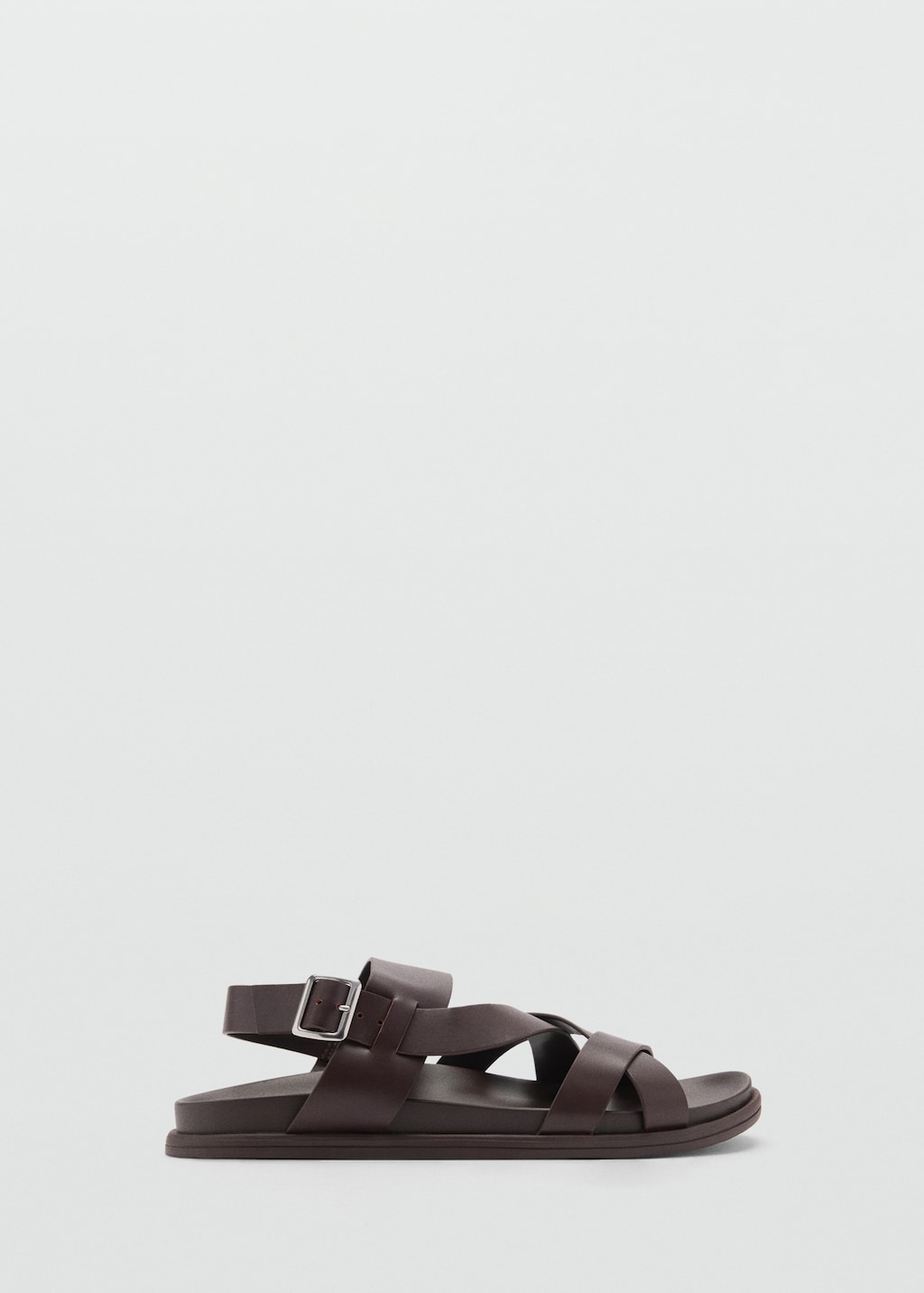 Mango Überkreuzte Riemchensandale aus 100 % Leder 2025