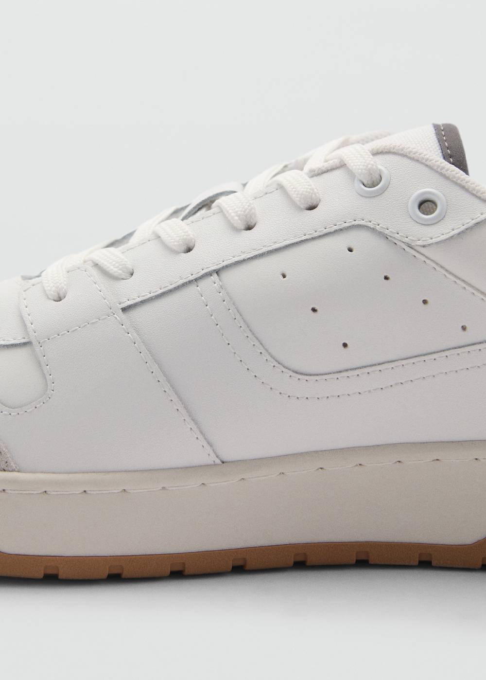 Mango Sneakers mit kontrastierenden Lederdetails Auslauf