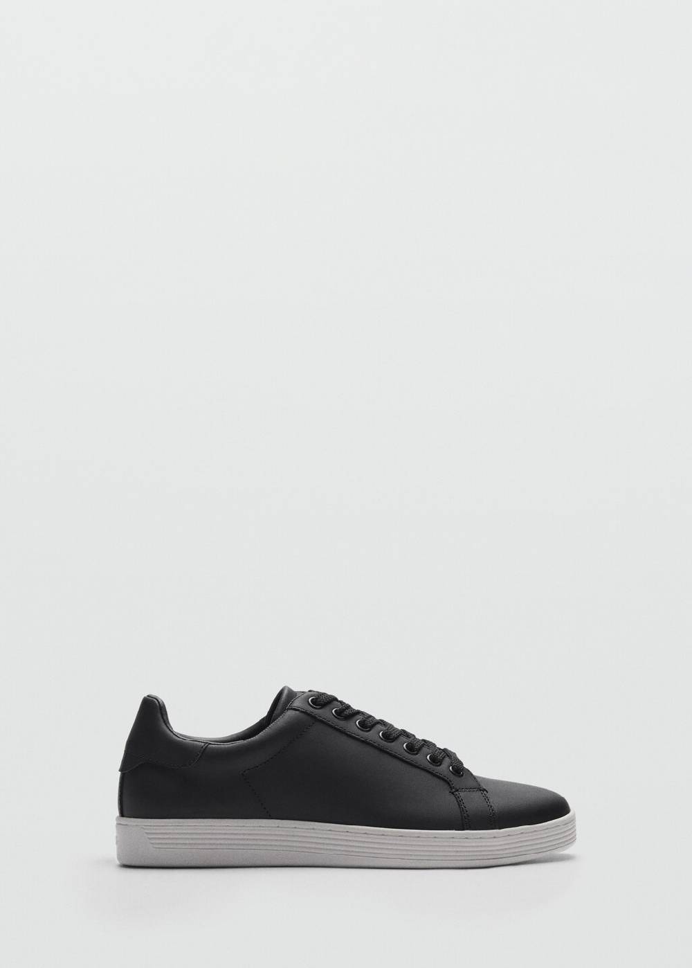 Mango Ledersneakers mit Kontrastsohle Hotsell