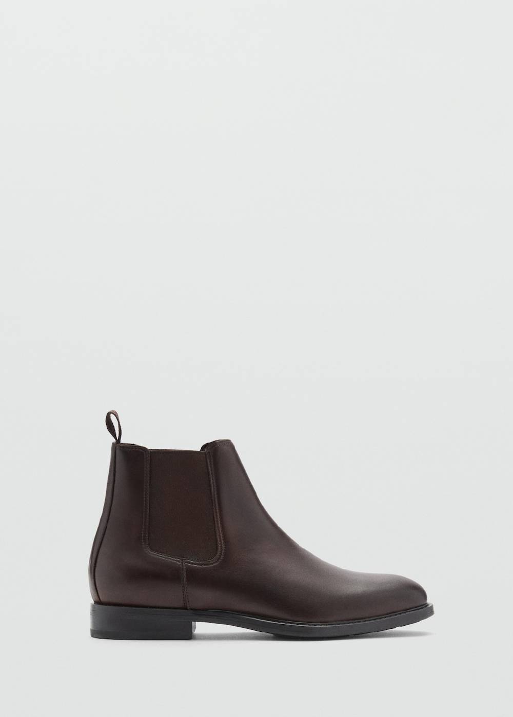 Mango Chelsea Boots aus poliertem Leder Schlussverkauf