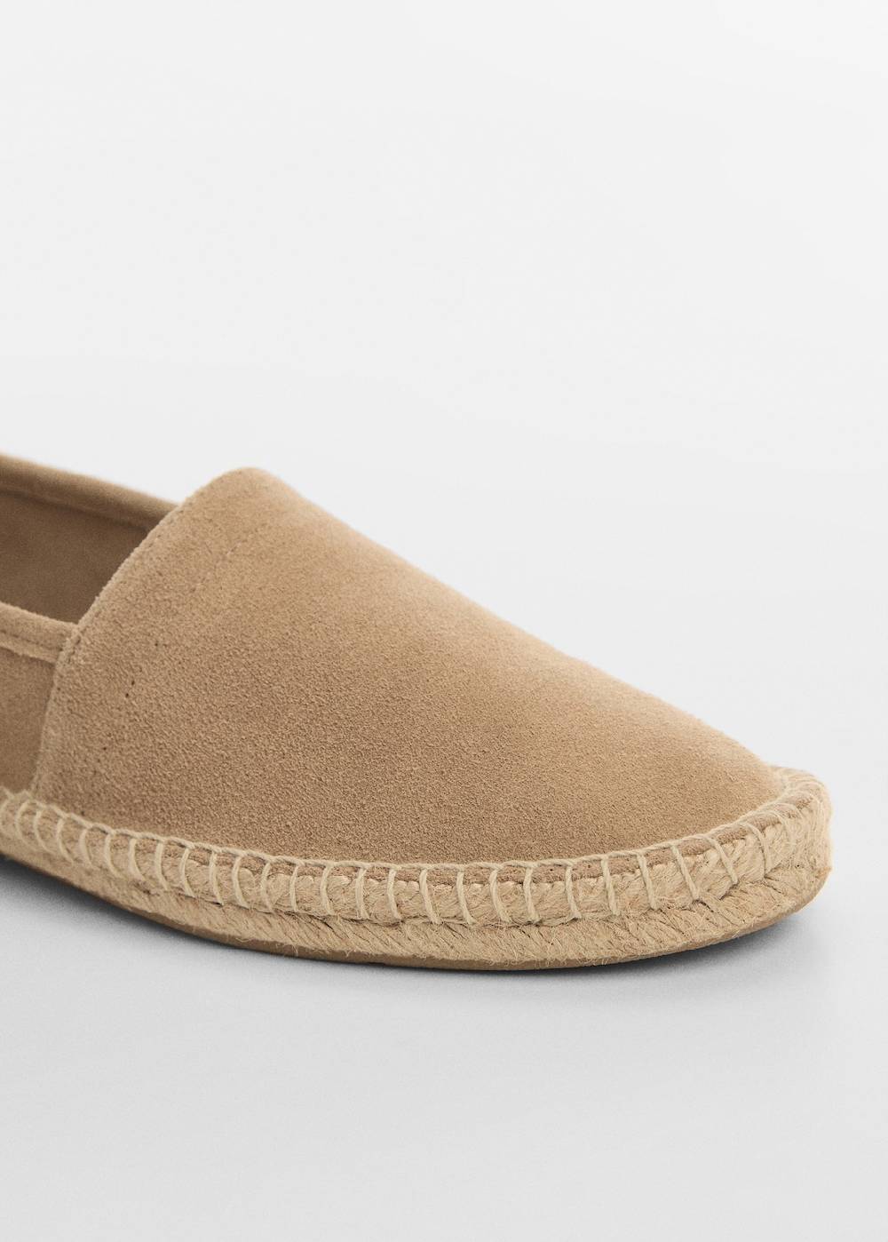 Mango Espadrille aus Rauleder und Jute Fabrikverkauf