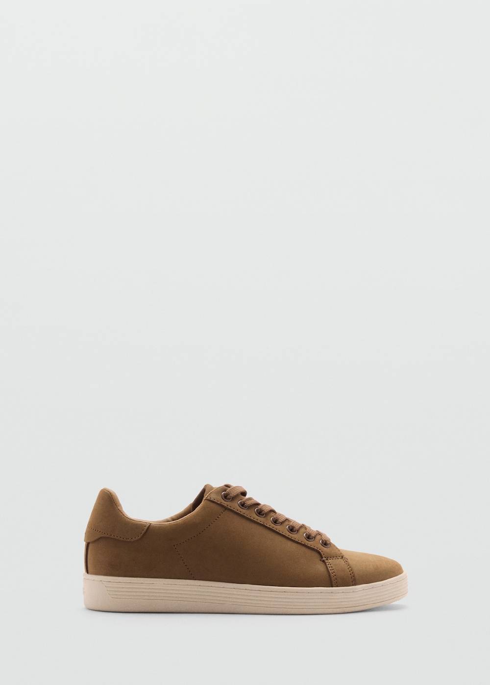 Mango Wildleder-Sneaker mit Schnürsenkeln Rabatt