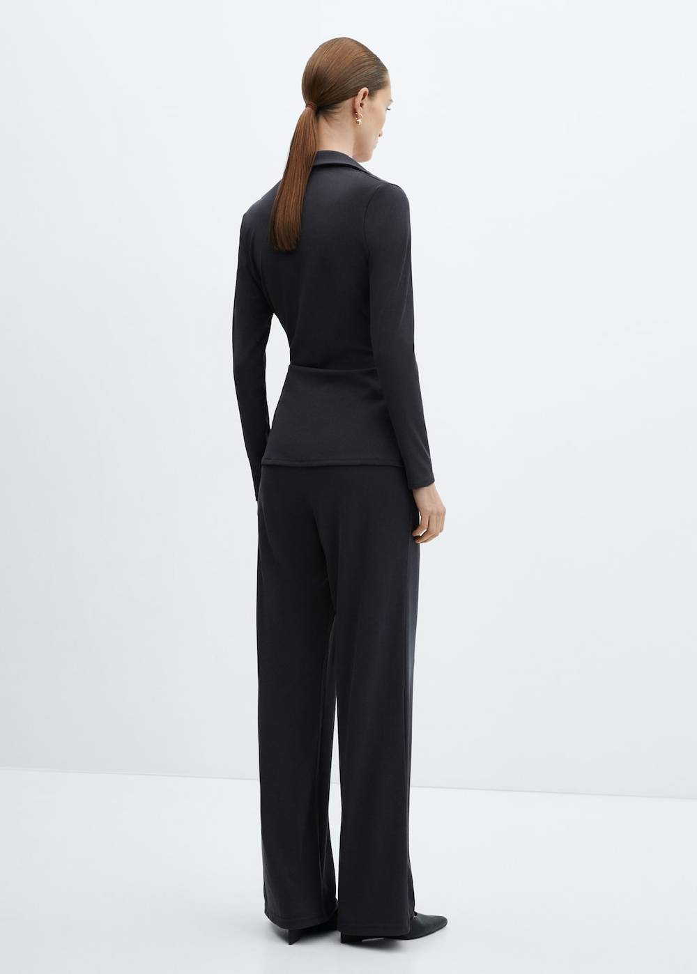 Mango Wideleg-Hose mit Stretchbund Bestseller