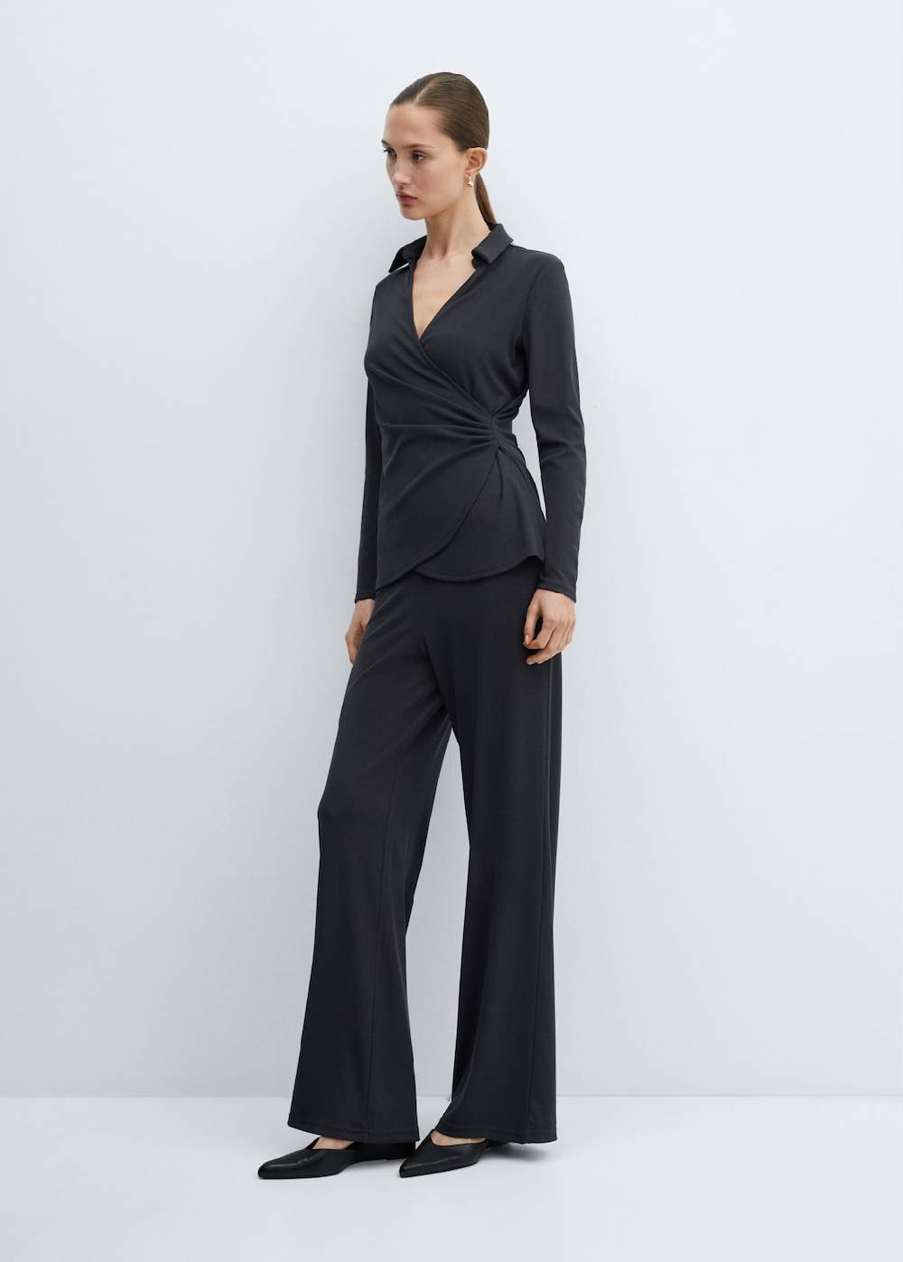 Mango Wideleg-Hose mit Stretchbund Bestseller