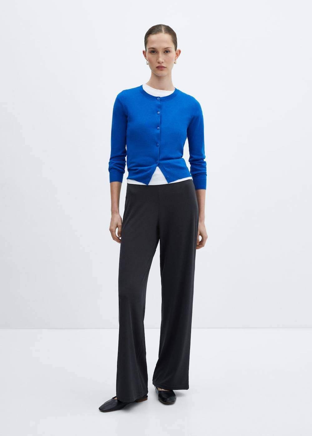 Mango Wideleg-Hose mit Stretchbund Bestseller