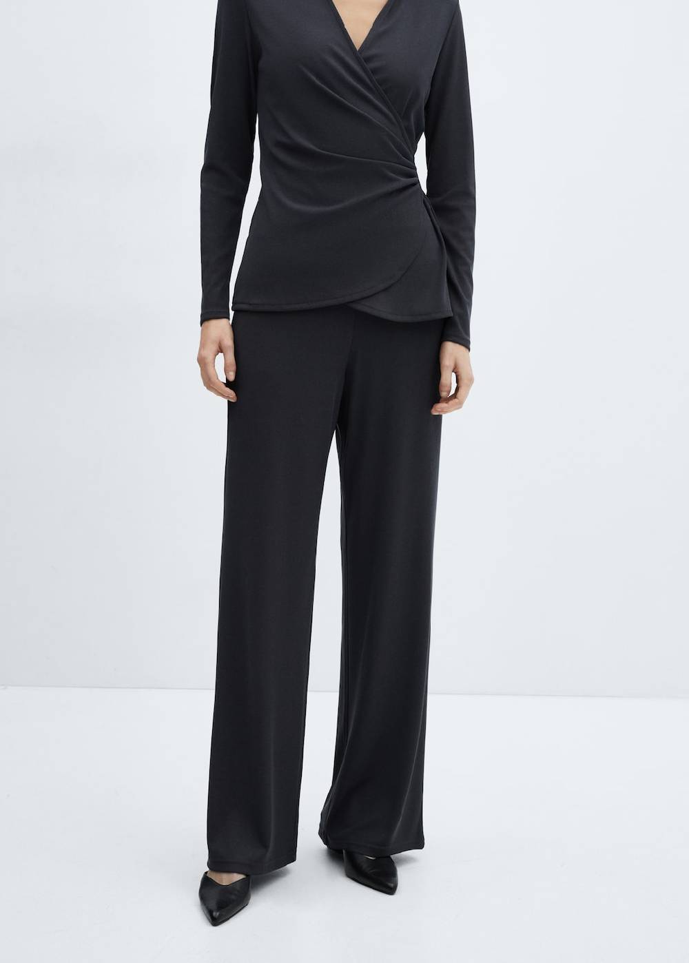 Mango Wideleg-Hose mit Stretchbund Bestseller