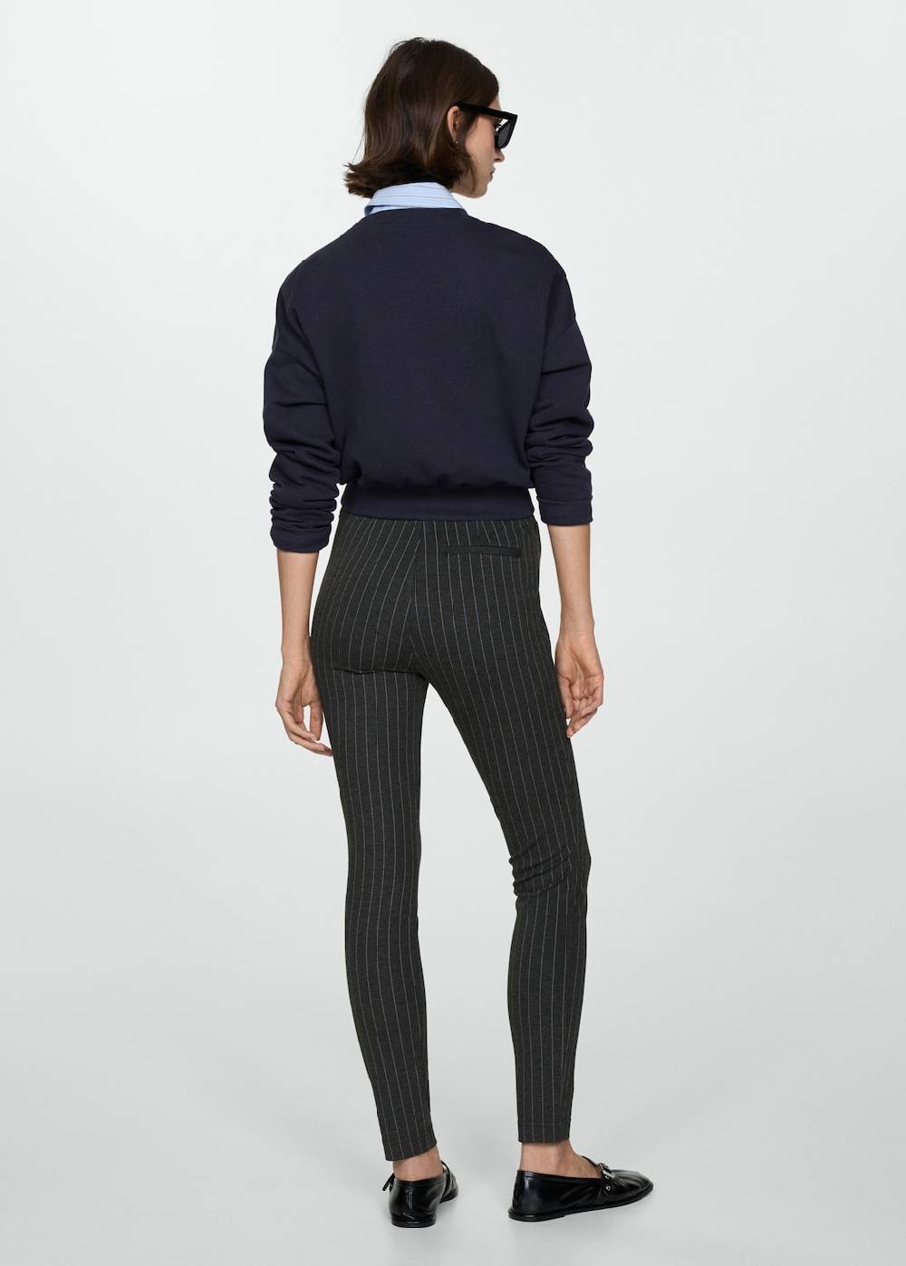 Mango Gestreifte Leggings mit hoher Bundhöhe Kauf eins, bekomm eins gratis