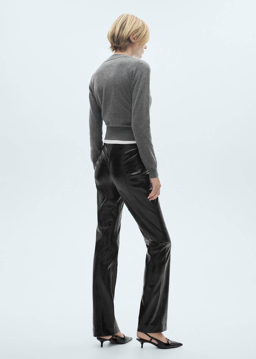 Mango Skinny-Hose mit Leder-Effekt Tägliche Deals