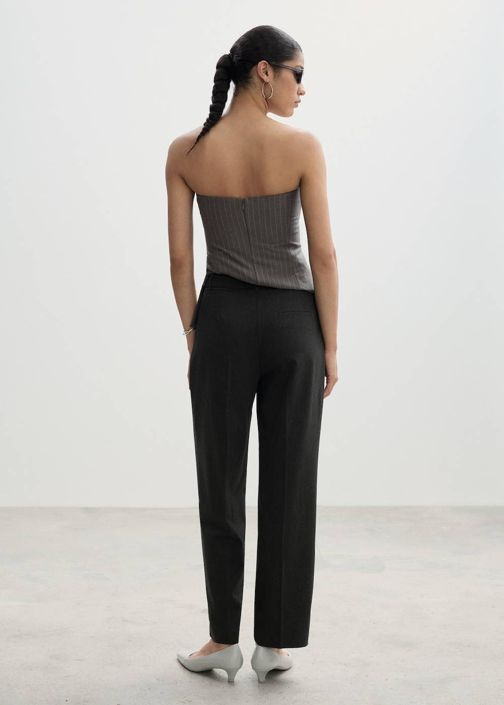 Mango Gerade Bundfaltenhose Riesige Rabatte