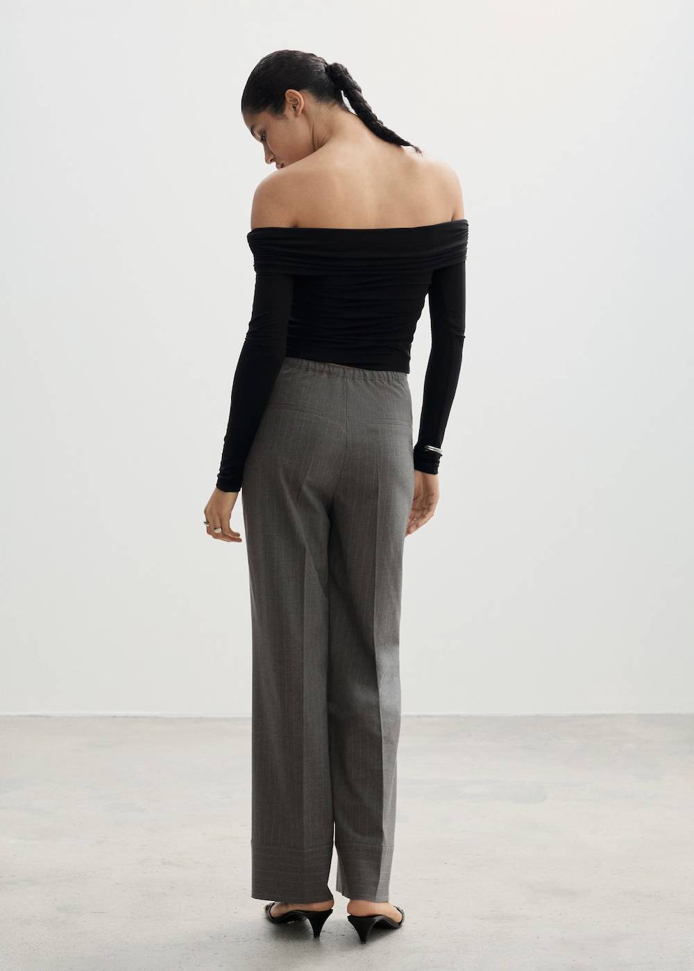 Mango Gerade Nadelstreifenhose Clearance-Verkauf