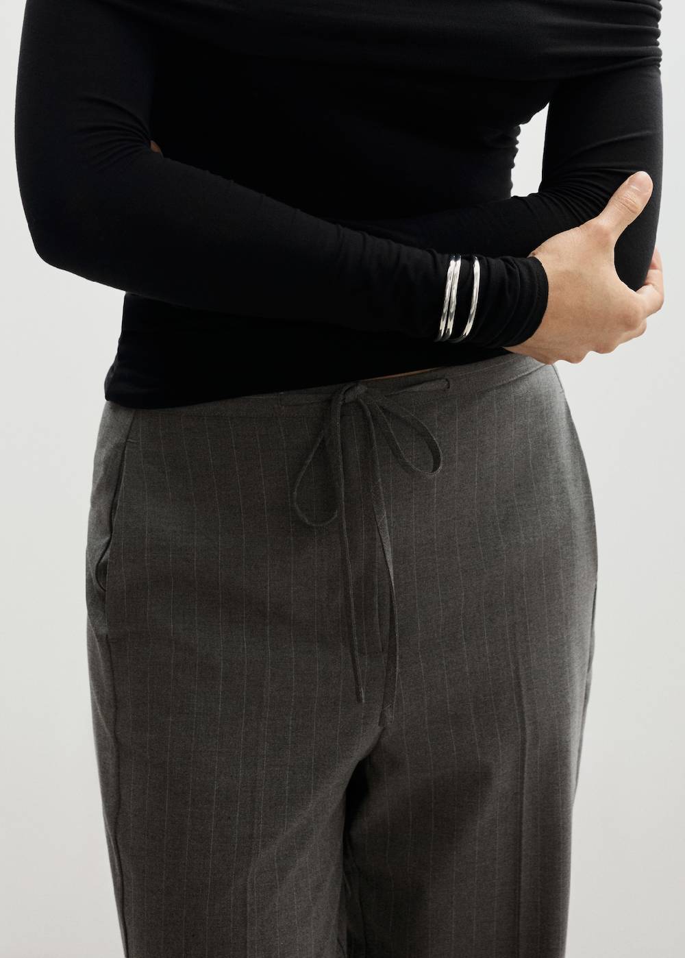 Mango Gerade Nadelstreifenhose Clearance-Verkauf