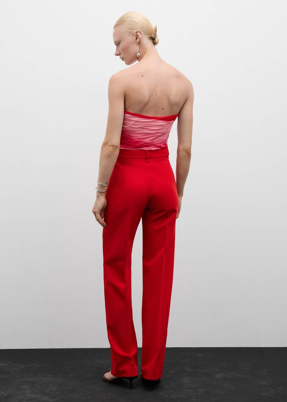 Mango Gerade Hose mit Ziernähten Outlet