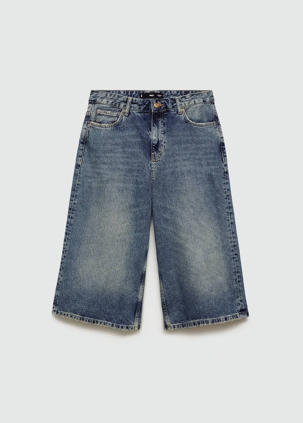 Mango Wideleg-Jeans-Bermudashorts Flash Sale