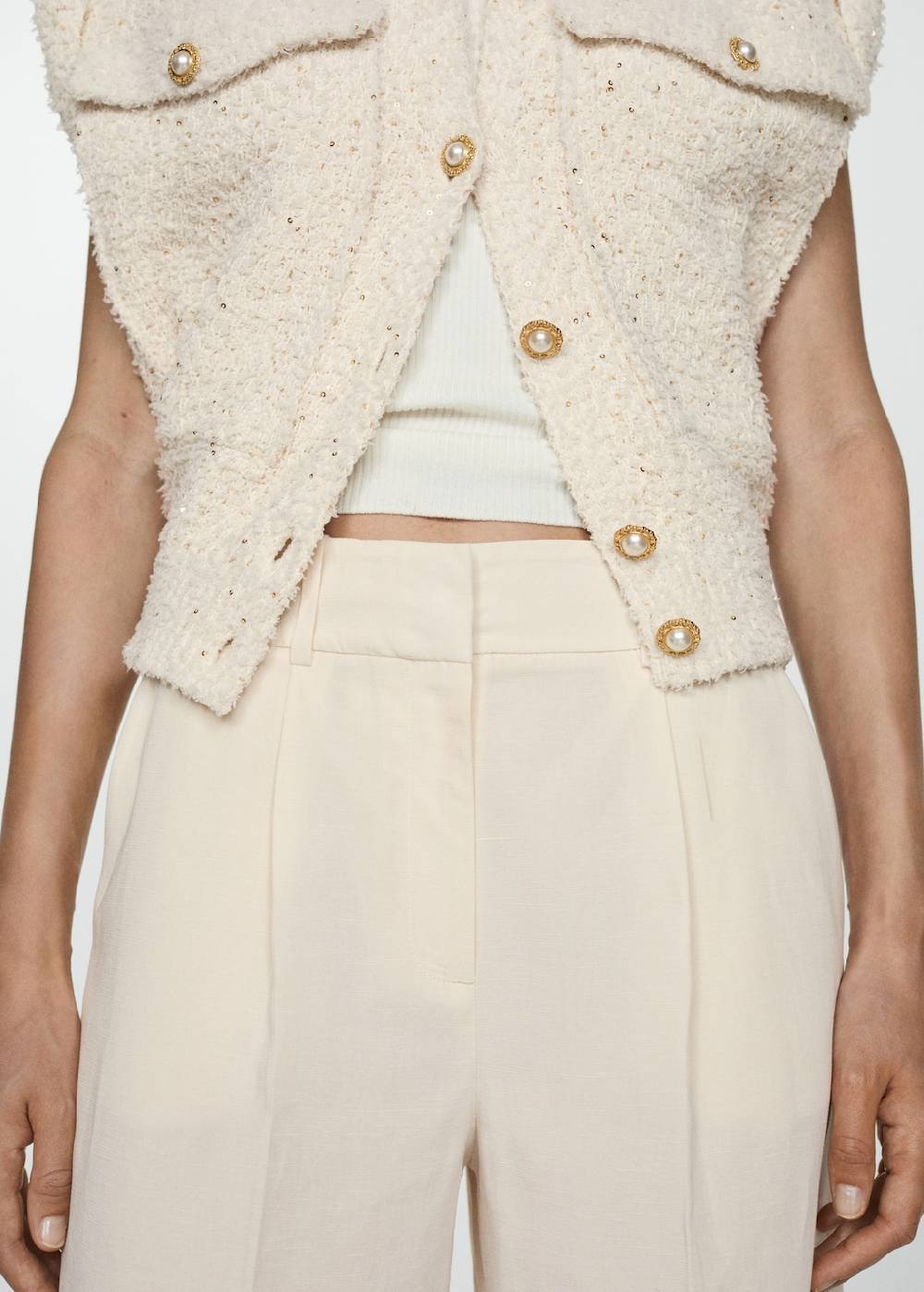 Mango Gerade Lyocell-Hose Online Shopping
