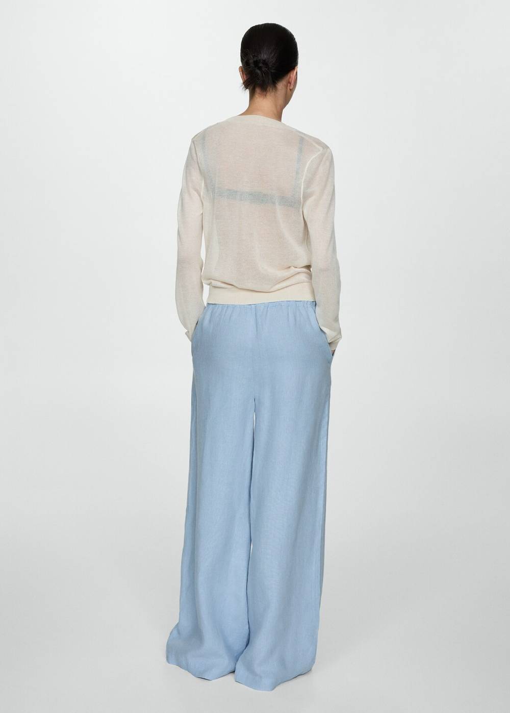 Mango Wideleg-Hose aus 100 % Leinen Cyber Monday