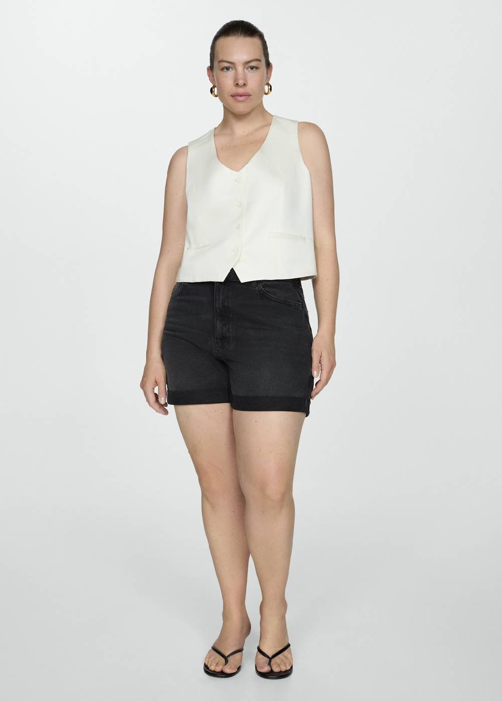 Mango Mom Fit-Jeans-Shorts Top Angebot