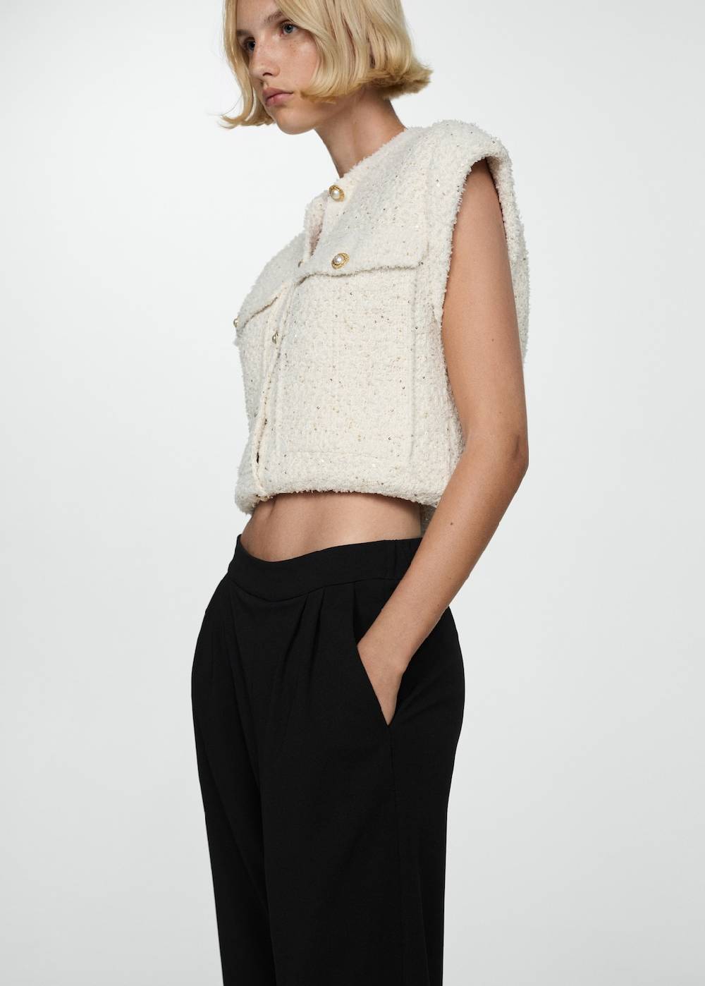 Mango Bermudashorts mit Bundfalten Neueste Mode