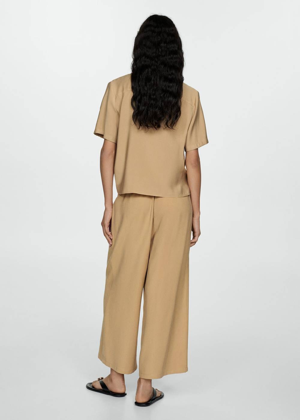 Mango Wideleg-Hose mit Stretchbund Online Outlet