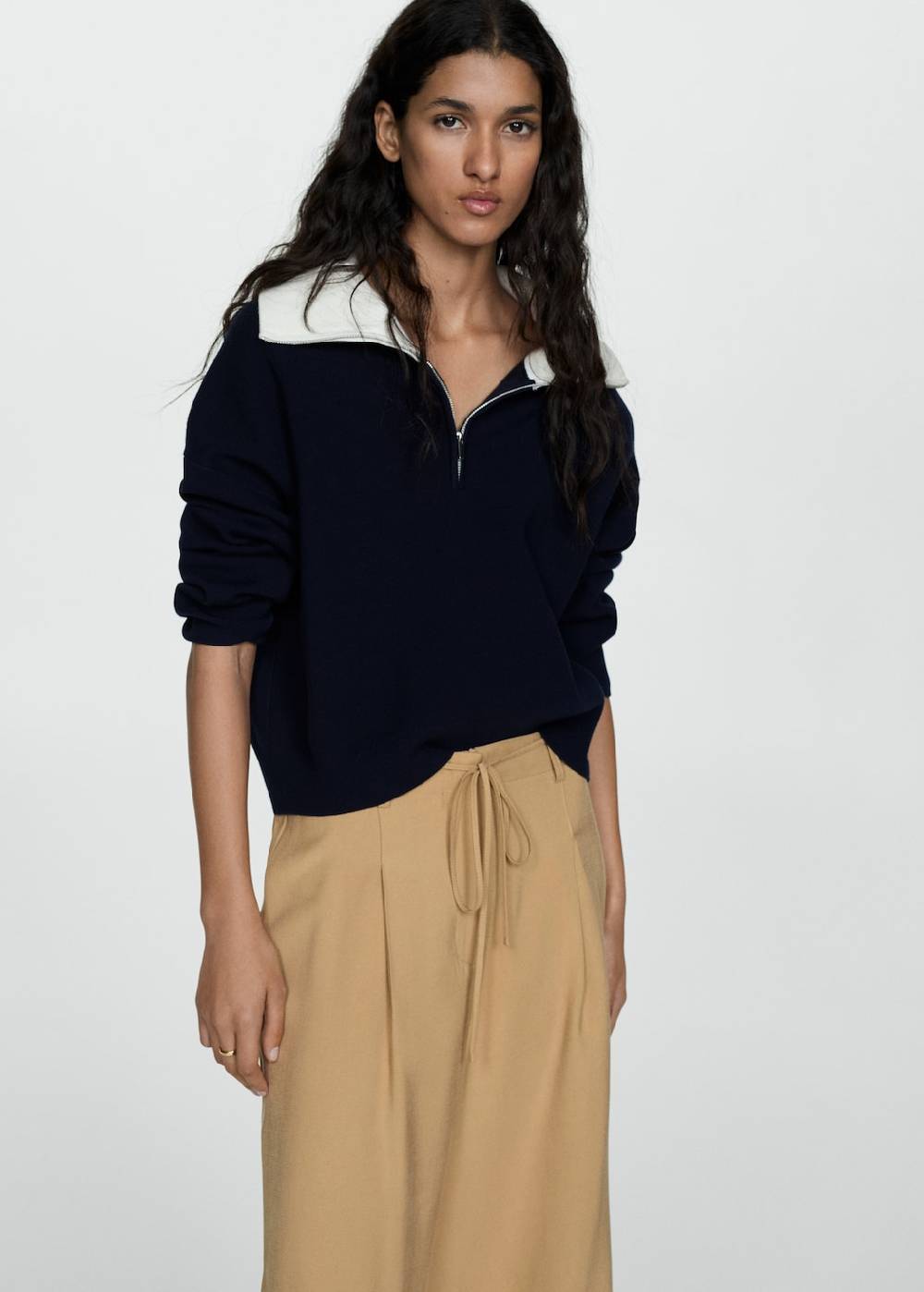 Mango Wideleg-Hose mit Stretchbund Online Outlet