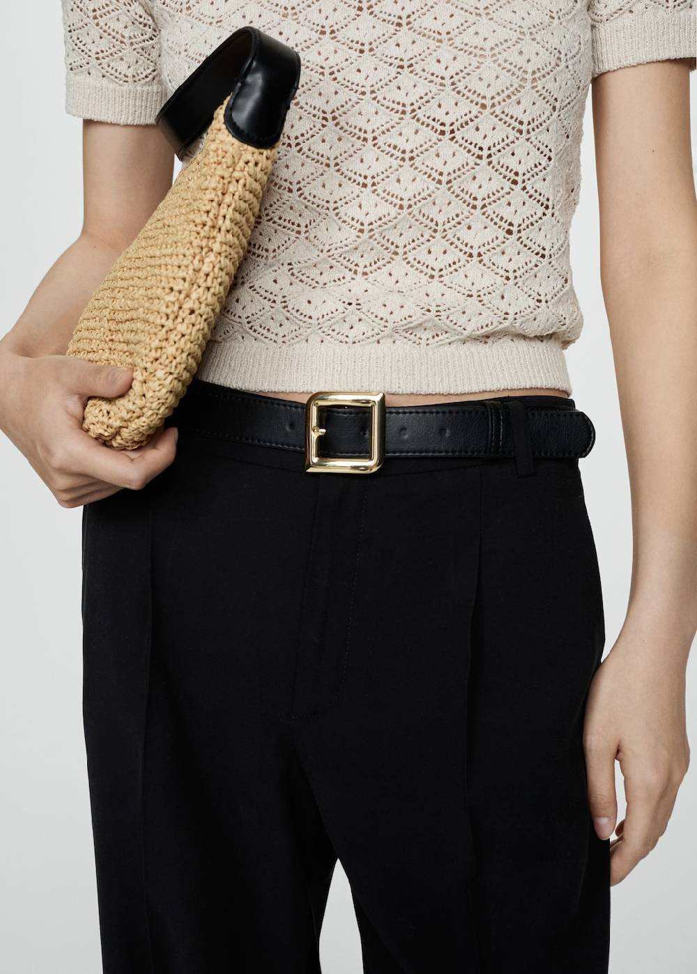 Mango Gerade Bundfaltenhose Blitzangebot