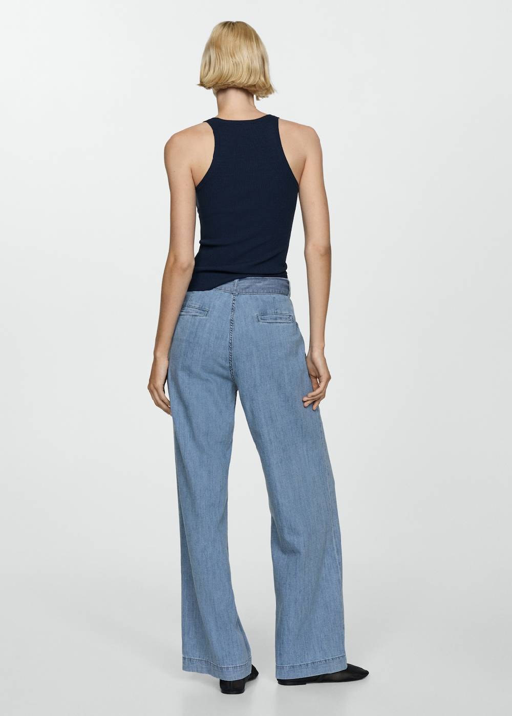 Mango Fließende Hose mit Gürtel Saisonale Angebote