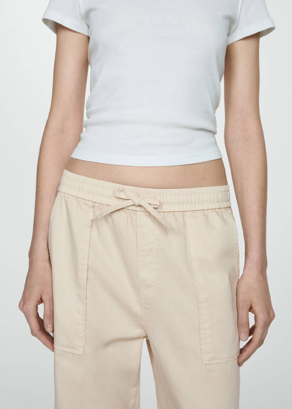 Mango Baumwollhose mit Gummibund Kauf eins, bekomm eins gratis