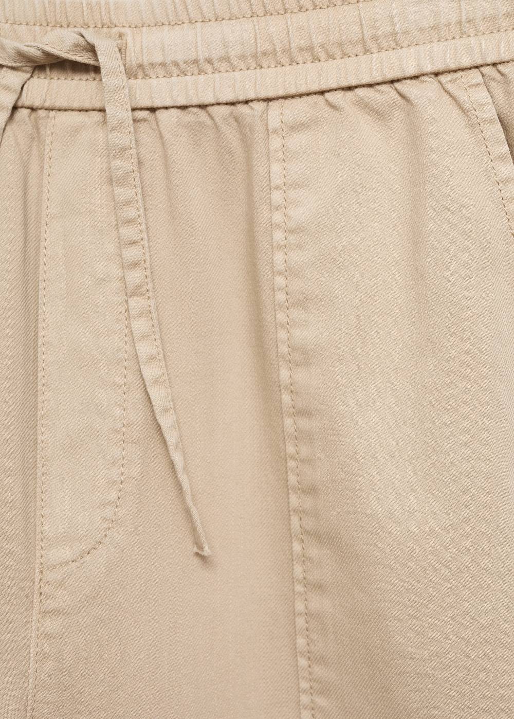 Mango Baumwollhose mit Gummibund Kostenlose Rückgabe