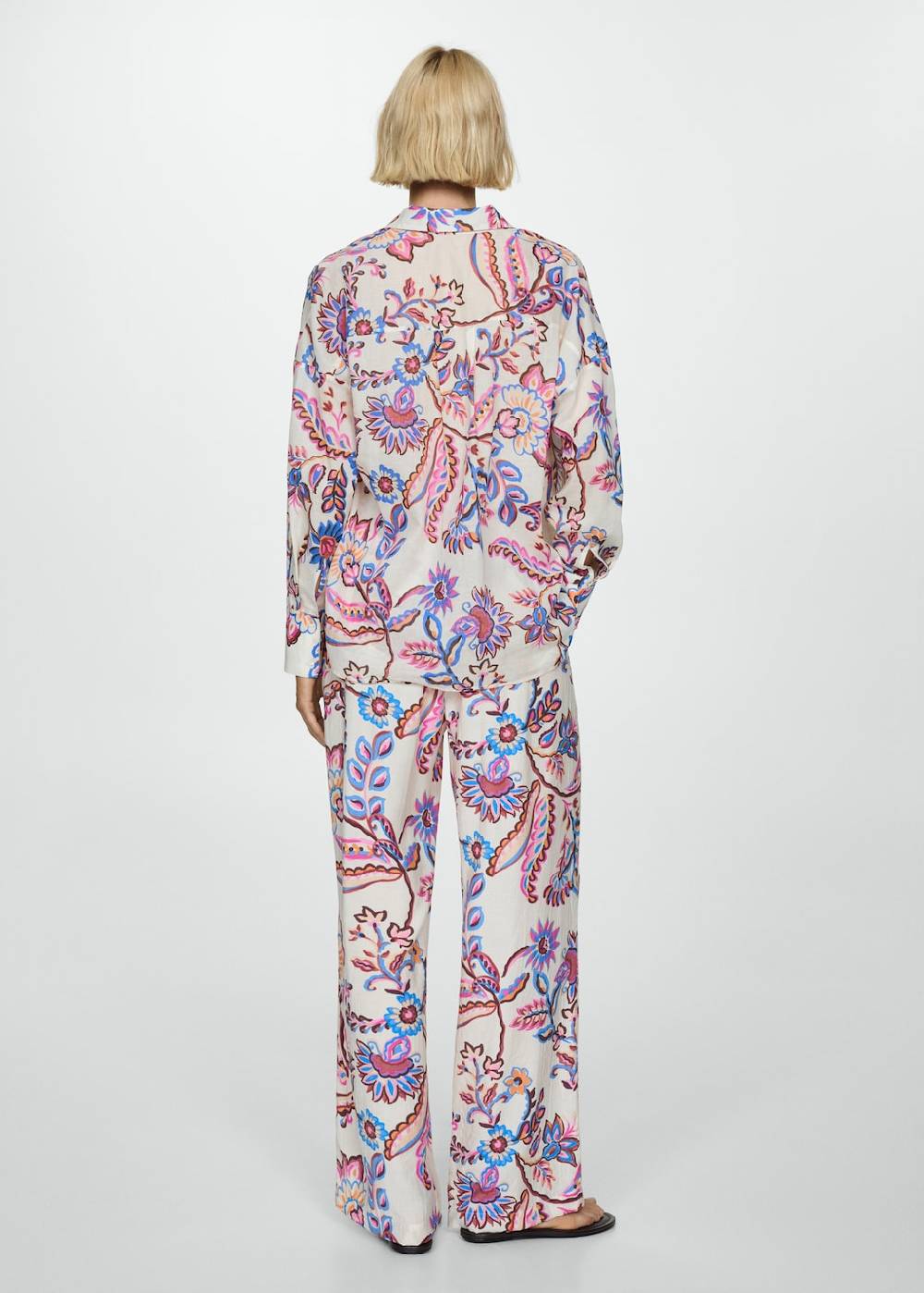 Mango Gerade Hose mit floralem Print Vierteljährliche Förderung