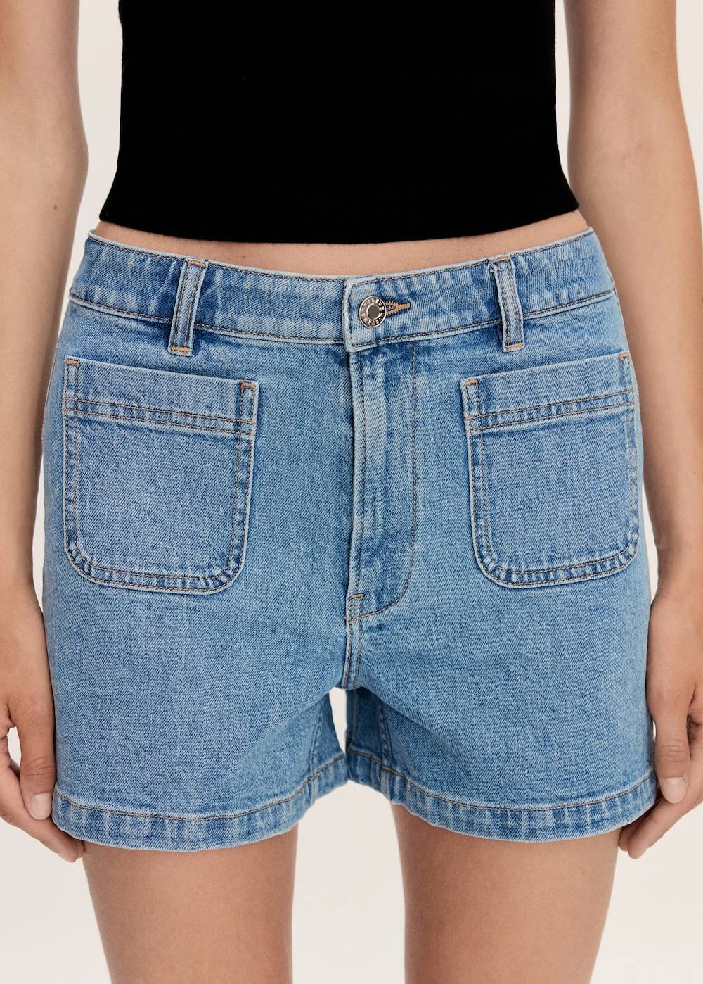 Mango Jeans-Shorts mit Taschen Discount Store für neue Produkte