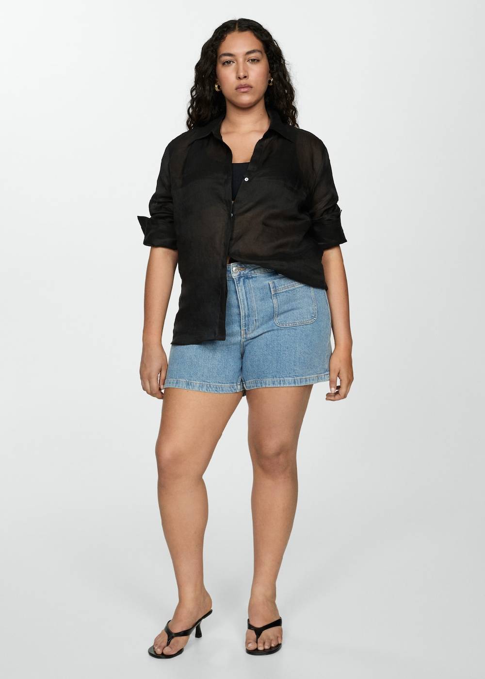 Mango Jeans-Shorts mit Taschen Discount Store für neue Produkte