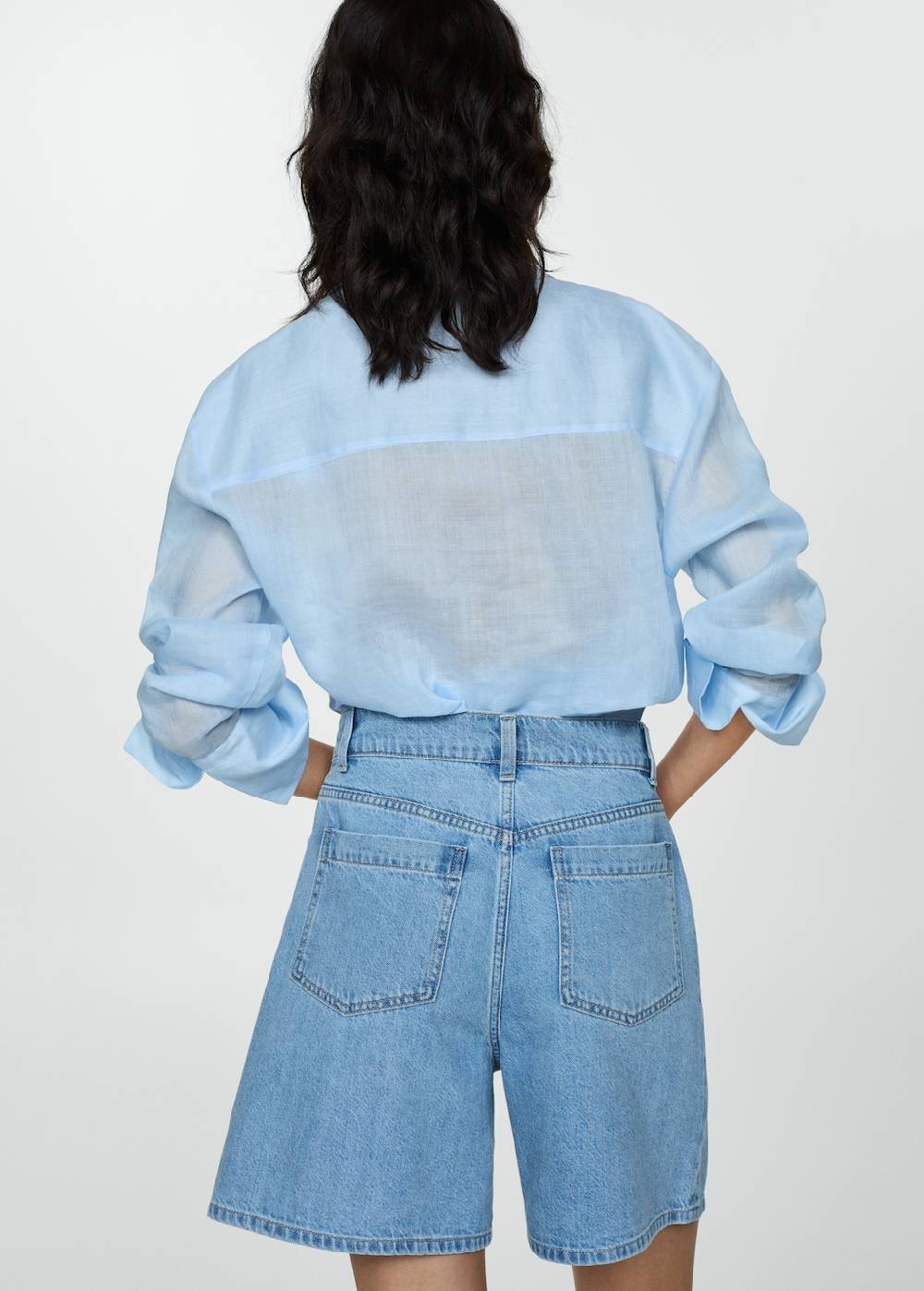 Mango Jeans-Shorts mit Bundfalten Nur noch ein Tag übrig