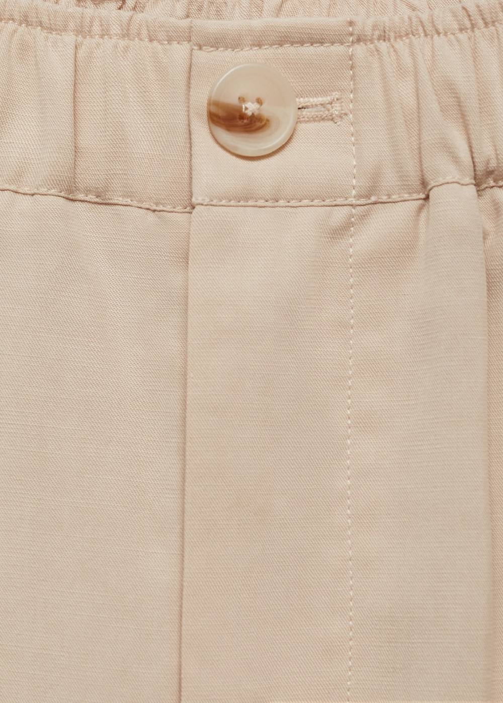 Mango Lyocell-Hose mit Faltendetails 50% Rabatt mit kostenlosem Versand