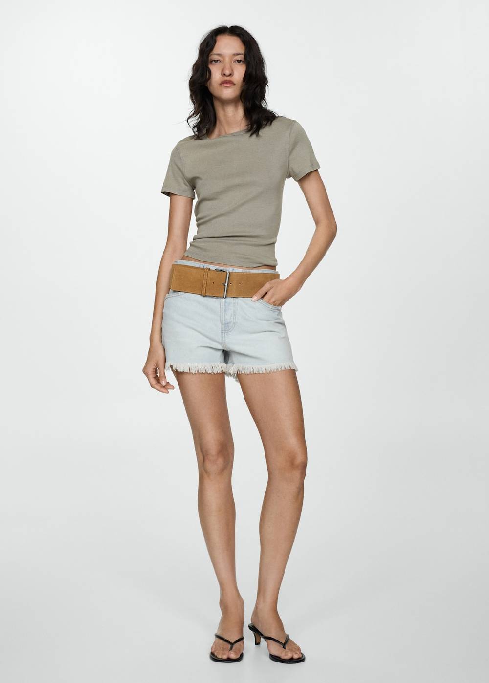Mango Jeansshorts mit ausgefranstem Saum 50% Rabatt für begrenzte Zeit
